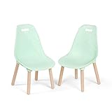 B. spaces by Battat – Kid Century Modern: Chair Set – Stabile Kinderstühle in Mintgrün (2 Stühle), Kunststoff, Mint, Kindergröße