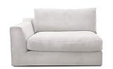 CAVADORE Sofa-Modul 'Fiona'mit Armteil links / individuell kombinierbar als Ecksofa, Big Sofa oder Wohnlandschaft / 138 x 90 x 112 / Webstoff beige