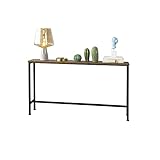 SoBuy FSB19-N Vintage Konsolentisch Metall Flurtisch Dekotisch Sideboard Beistelltisch Natur/Schwarz BHT ca: 120x65x20cm