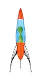 Mathmos Telstar Lavalampe Rakete Orange - Blau/Grün
