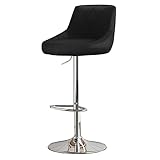 GIZNXBA Barhocker Mit Lehne Barstuhl Höhenverstellbar Tresenhocker Küche Armloser PU Lederdrehbar Bistrohocker Frühstücksbarhocker Modern Hocker Für Esszimmer Bistro (Color : /Black B)