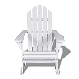 Wakects Schaukelstuhl, weißer Stuhl, gute Lagerung für Garten