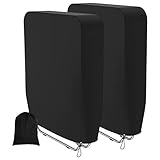 2 Packungen klappbare Liegestuhlhussen mit Aufbewahrungstasche, 210D Oxford Heavy Duty Wasserdicht Zero Gravity Stuhlbezüge Staubdicht & Wetterbeständig Faltbare SonnenliegenAbdeckungen für Outdoor