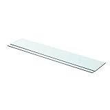 ZEYUAN Regalböden 2 STK Wandregal, Wand Regal, Regalbrett, Schwebendes Regal, Schweberegal, Küchenregal, Regalbretter, Glas Transparent 80 x 15 cm