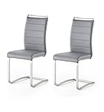 Robas Lund Pescara Esszimmerstühle Set, grau, 42x102x56