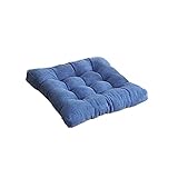 Lukery Stuhlkissen rutschfeste, Waschbare Weiche Sitzkissen Komfort Stuhlauflage als Stuhl Kissen für Outdoor & Indoor Gartenstuhl, Küche oder Esszimmerstuhl (50x50x8,Blau)