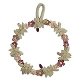 Èn Gry & SIF Filz Türkranz Blüten & Blümchen I Deko Kranz zarte Farben I Ganzjährig I Handmade, Frühlingskranz I ⌀ 25cm