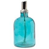 DRULINE 2er-Set Öllampe – Tischlampe – Petroleumlampe – Tischleuchte – Gartendeko – Glas/Edelstahl/Docht – B/H/T ca. 11 x 22 x 11 cm – Blau