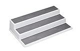 Copco Basics 3-stufiges Gewürzregal für den Innenschrank, rutschfestes Küchenregal, 38 x 22,5 x 8,5cm, weiß/grau