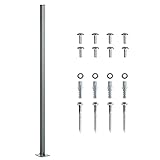 LARMNEE Standpfosten für Markisenkasten, Haltestange, Keine Wandmontage der Markise erforderlich, nur für LARMNEE Einzel-Seitenmarkise mit Standpfosten geeignet, grau EBE01LZ02