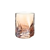 OQHAIR Glasbecher Kreative quadratische gehämmerte Trinkgläser Whiskyglas, Wasserglas, Wasserbecher, Saftglas Weinglas Trinkbecher 250 ml/330 ml Trinkgläser (Farbe: kleines B) (großes C B)