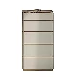 GRFIT Kommode Kommode mit 5 Schubladen, Marmor-Aufbewahrungsschrank for Make-up, hohe Kommode aus Mikrofaser-Leder for Schrank und Schlafzimmer Schubladenschrank