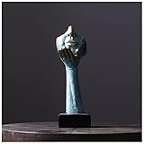 Skulpturen, Figuren-Dekor, Die Denker-Statue, klein, Figuren-Dekor for Regale, Stille ist Gold, abstrakte Skulptur, moderne Heim-Harz-Skulpturen, Meditations-Dekor for Büro, Schlafzimmer, Wohnzimmer,