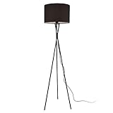 lux.pro Stehleuchte 'Grenoble' 154cm 1x E27 60W Stehlampe Standleuchte Stand Lampe Metall Schwarz