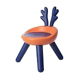 Gralara Kinderhocker, Kinderstuhl, 42 cm Höhe, rutschfeste Rückenlehne, Aktivitätsstühle für Kleinkinder, Kindergartenhocker für Jungen und Mädchen, Orange