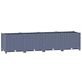 vidaXL Hochbeet Blumenkasten Gemüsebeet Pflanzbeet Blumenbeet Pflanzkasten Blumenkübel Pflanzkübel Kräuterbeet 160x40x38cm Polypropylen