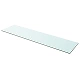 LAPOOH Regalboden, Regalbrett, Bücherregal, Küchenregal, Regal Wand, Wandregal, Regal Wand, Glas Transparent 100 cm x 25 cm