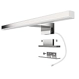 Aogled Led Spiegelleuchte Badezimmer 5W 400LM 30cm 230V Neutralweiß 4000K,3-in-1 IP44 Wasserdicht Klasse II Spiegellampe Bad,Kein Flimmern,Nicht Dimmbare Badleuchte Wandbeleuchtung 300mm