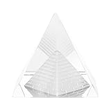 Kristall Pyramide Prisma, 4cm Mini Deko Pyramiden Figuren Weiß Transparentem Quarzstein Pyramide Meditation Kristalle für Dekoration Geschenk Sammlung