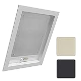 WOLTU Thermo Dachfenster Rollo ohne Bohren Sonnenschutz Verdunkelungsrollo mit Saugnäpfen, Thermorollo Hitzeschutz für Dachfenster 48x73 cm, Grau