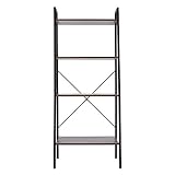WJIN Regalleiter - 4 Etagen Regalleiter Bücherregal Regale Multifunktionales Lagerregal für Zuhause Wohnzimmer Schlafzimmer