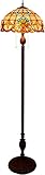 Stehleuchte Stehlampe Tiffany Tiffany Stehlampe 16-Zoll Tiffany Pastoral Stil Vintage Orange BaroqueStained Glass Over Series Stehlampe for Arbeitszimmer Wohnzimmer Schlafzimmer Raumdekoration