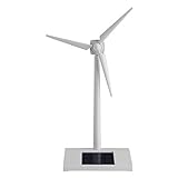 Tyenaza Solar Windrad Modell, Weiß Mini ABS Desktop Wind Solarbetriebene Windmühlen Wissenschaft Lehrwerkzeug Heimtextilien