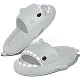 SHAINE Cloud Shark Slides Damen Hai Slippers Herren Sommer Haifisch Badelatschen Badeschlappen Cozislides Original Slippers Wolke Hausschuhe Pillow Slippers rutschfeste Badeschuhe Strand Sandalen