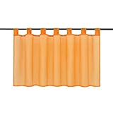 Joyswahl Scheibengardine Voile Bistrogardine »Eva« Unifarbige Kurzstore Transparente Gardine Stores HxB 45x90cm Orange 1er Pack