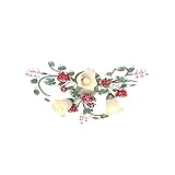 Waqihreu Rustikale Blumen Deckenleuchte Landhausstil Florentiner Wohnzimmerlampe,Klassische Bronze Metall Kronleuchter Deckenlampe,Opalglas Lampenschirm,für Schlafzimmer,Küche Restaurant