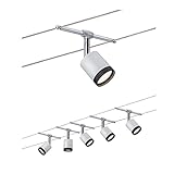 Paulmann 3981 Seilsystem TubeLED Set 5x4W Weiß/Chrom matt 230/12V Seilleuchte Seillampe Deckenleuchte Deckenbeleuchtung LED