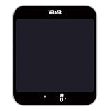 Vitafit 15kg Digitale Küchenwaage, Multifunktions-Lebensmittelwaage, Digitalwaage mit LED-Display, Gehärtetes Glas Gewicht Gramm 1 g Richtigkeit,Schwarz