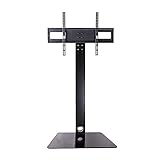 TV-Rack-Ständer, Wandhalterung, Aufbewahrungsregal, Tisch-TV-Ständer für 30–80 Zoll LCD/LED-Fernseher, VESA 400 x 600 mm, höhenverstellbarer Tesion-Ständer mit gehärtetem Glas