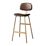 Bar Stools Set/Bar Stools with Back, Leather Counter Height Barstools with Metal Legs and Footrest, Kitchen Island Chairs, Easy to Assembly
