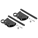 PATIKIL Lounge Chair Seat Latch Hinge, 1 Set Fixed Catch Lock and Release Recliners Replacement Parts Set für Faltbare Camping Strandstuhl, schwarz