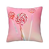 AvImYa Bunte Lollipop-Kissenbezug, für Zuhause, Sofa, Couch, Dekoration, rustikales Bauernhaus, dekorativer Kissenbezug, quadratisch, 30,5 x 30,5 cm