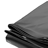 Abdeckplane mit Ösen, wasserdicht und vielseitig einsetzbar, schwarz, 650 g/m² (8 x 10)