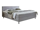 Atlantic Home Collection Edison Boxbett inklusive Rost und H3 Federkernmatratze, Grau, 180 x 200 cm