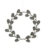 Én Gry & Sif Türkranz in Mistelzweig-Optik I Natur-Filz, Hand-Made, fair-Trade, Kranz zum Aufhängen als Weihnachtsdeko I ⌀ 30 cm