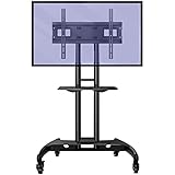 Invision TV Ständer mit Rollen Universal Mobil Wagen Fernsehständer mit Höhenverstellbar Ultra Stabil Halterung Fernsehtisch für 32-75 Zoll VESA 600b x 400h [GT1200 ScreenStation]