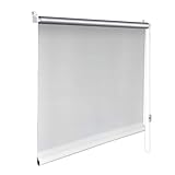 Sonnenschutz-HH® - Mini Thermo Verdunkelungsrollo Thermorollo Minirollo Rollo KLEMMFIX Seitenzugrollo Kettenzugrollo inkl. Klemmträger ohne bohren - Außenmaß Breite 140 x 220 cm Höhe - weiß