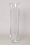 INNA-Glas Bodenvase KAIA, Trichter - rund, klar, 70cm, Ø 17cm - Hohe Vase - Deko Vase