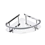 Yardwe Regale Für Lagerregale Edelstahlregal Eckregal Eckrahmen Eckregal Korb Badezimmer-Eckregal Lagerregal Edelstahl Silbernes Lagerregal Regal Für Ecke