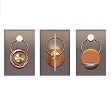 DEPORE 3 Stück Moderne Goldene Abstrakte Geometrische Poster Luxuriöse Wandkunst Leinwandgemälde Druckbilder Wandbild Wohnzimmer Inneneinrichtung Heim Dekoration-50 * 70Cm/20 * 27 Zoll (Ohne Rahmen)