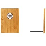 Elegante Buchstützen Buchstützen aus schwarzem Nussbaum, dekorative Buchstütze, kreativer Halt, Bücher, Skelett, Gravur, Buchstützen, Bücher, DVD, Zeitschriften, Buchstopper Schön exquisit