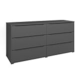 Vicco Kommode Mehrzweckschrank Sideboard Ruben Anthrazit modern Nachtschrank Nachttisch Highboard Schublade (160x78 cm)