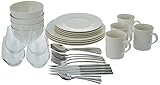 Villeroy & Boch - Twist White Geschirr-Set, 36 tlg., zeitloses Geschirrservice, Premium Porzellan, spülmaschinengeeignet