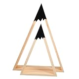 Veemoon 2 Stück Dreieckiges Regal Kinderzimmer-Dekor Botanisches Dekor Kinderzimmer-Dekor Schwebende Wandregale Dreieckiges Wandregal Wandmontage Schattenbox Wandregal