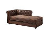 Chesterfield Recamiere Links - Microfaser - Vintage Leder Look - SHIREL