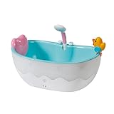 BABY born, Badewanne für Puppen, BABY born Bath Badewanne, Puppenbadewanne mit Farbwechsel- und Soundfunktion, elektronischer Duschfunktion mit echtem Wasser und Spritz-Entchen, 832691, Zapf Creation